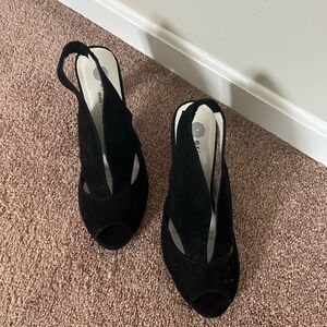 Eric Michael Black Suede Heels